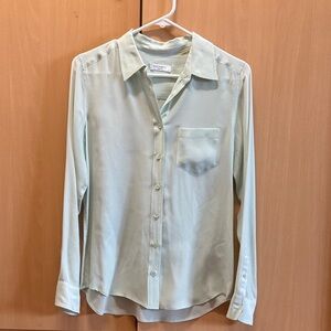 Equipment Mint Green Silk Blouse